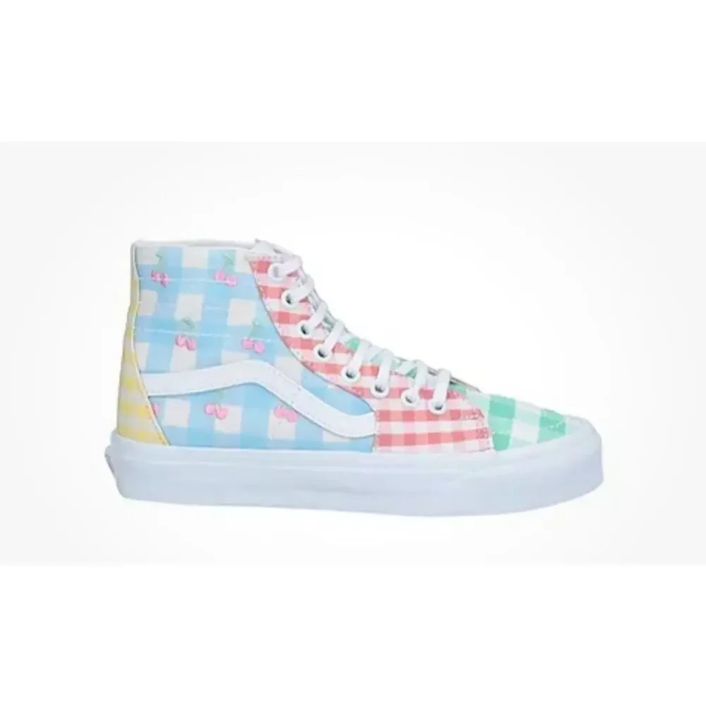 Vans Gingham Cherry Checkerboard High Top Skate Sneakers Multicolor Size M4/W5.5